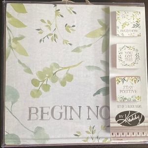 Inspirational Wood block signs home decor